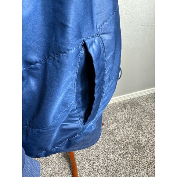 Chico's Zenergy jacket blue quilted knit cuffs & adjustable hemline  Sz 3 US XL - Picture 5 of 10